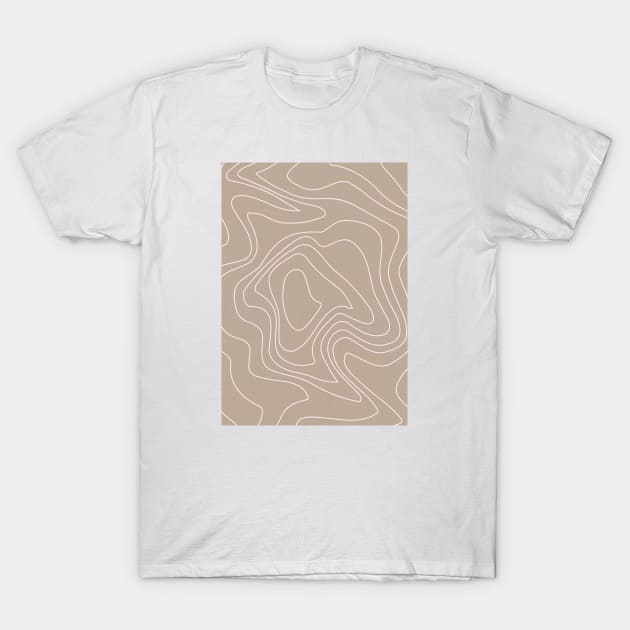Line Art Waves T-Shirt by Colorable